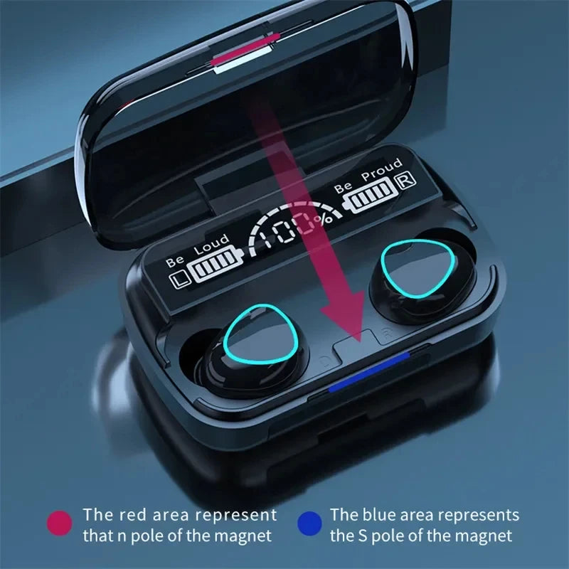 M10 TWS Bluetooth Headphones With Charging Box Wireless Earphones With Microphone 9D Stereo Sports Waterproof Earbuds Headset