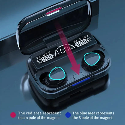 M10 TWS Bluetooth Headphones With Charging Box Wireless Earphones With Microphone 9D Stereo Sports Waterproof Earbuds Headset